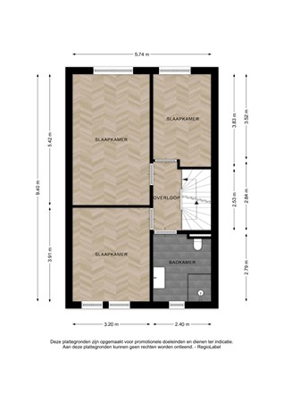 Floorplan - Peeke Bosmastraat 20, 7415 NP Deventer